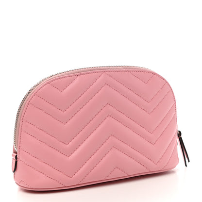 Gucci Calfskin Matelasse Large GG Marmont Pouch Cosmetic Case Wild Rose 3 of 8