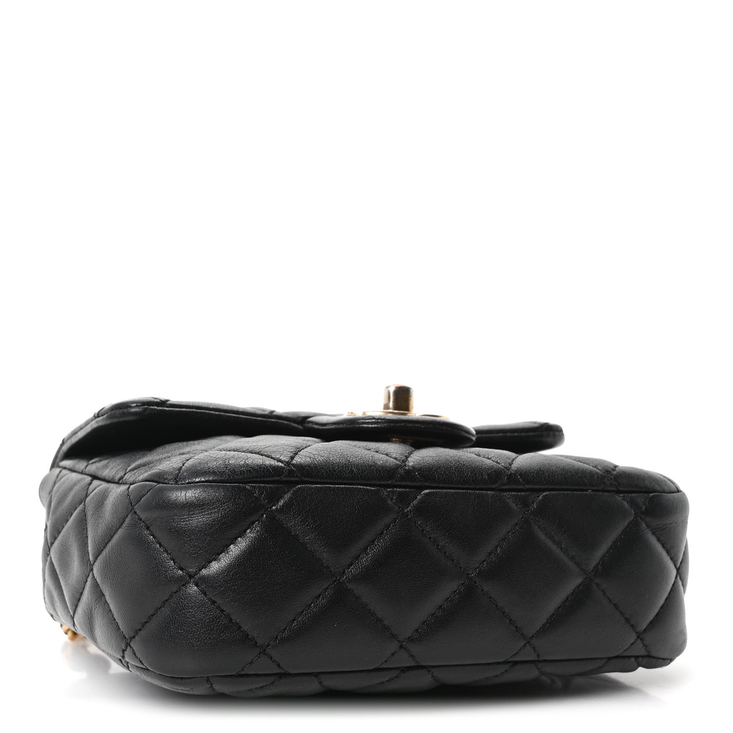 Chanel Lambskin Enamel Quilted Mini Coco Hearts Square Flap Black 4 of 11