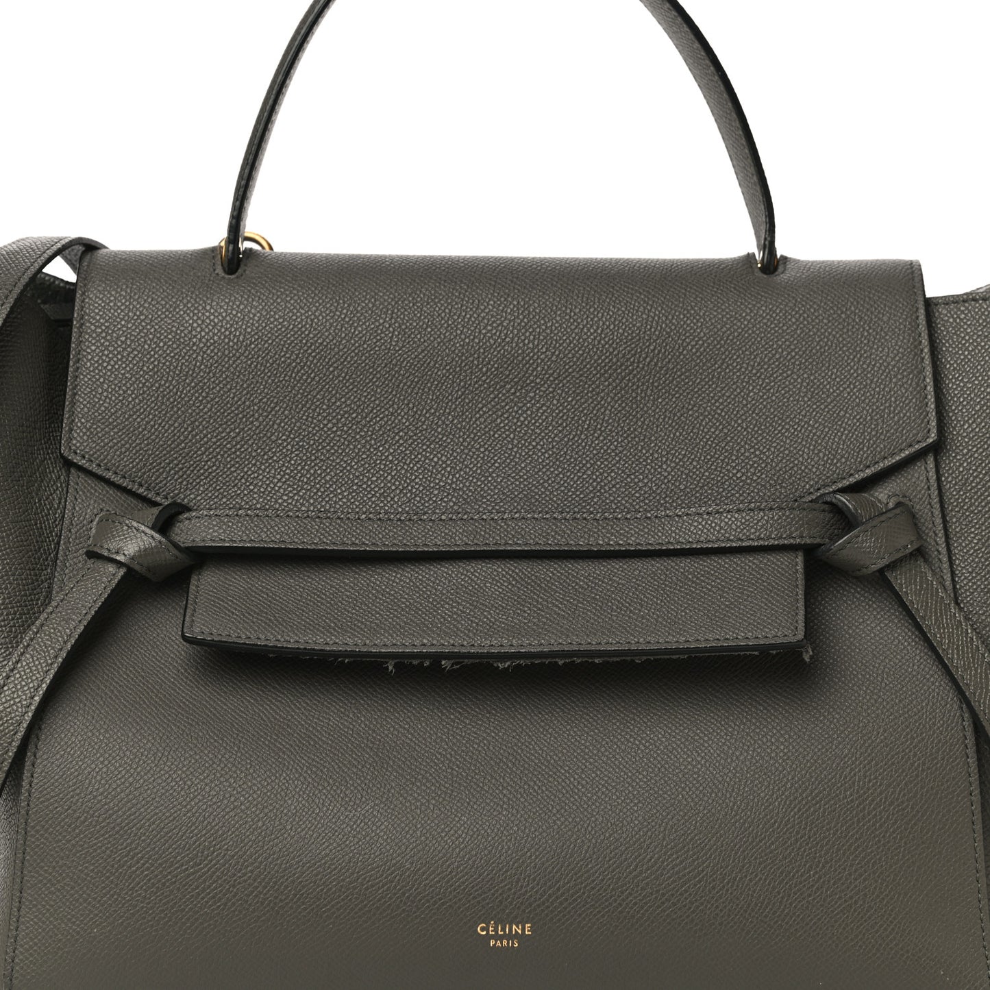 Grained Calfskin Mini Belt Bag Grey