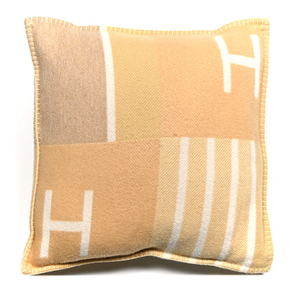 Hermes Wool Cashmere Avalon Vibration Pillow PM Tisane 1 of 3