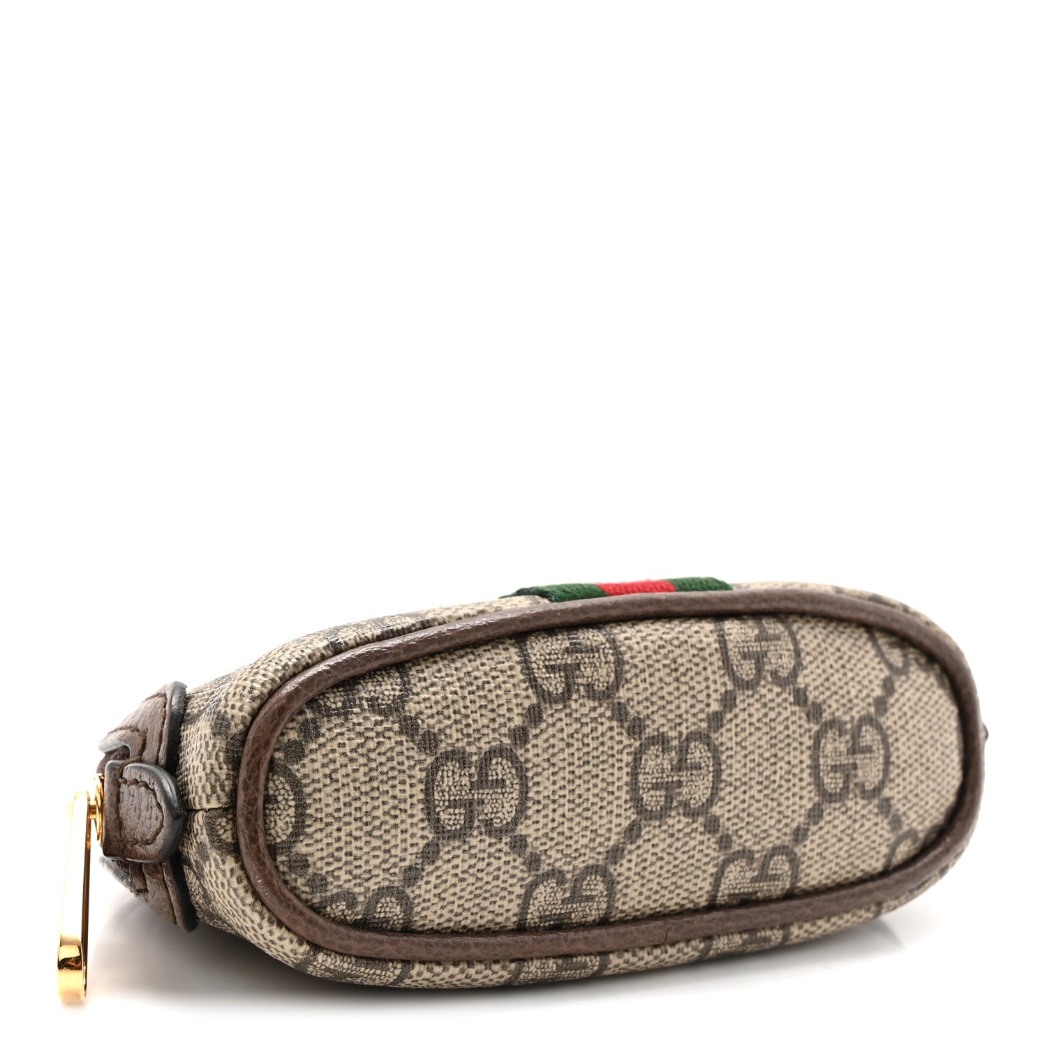 Gucci GG Supreme Monogram Web Ophidia Dome Key Pouch Beige New Acero 4 of 8