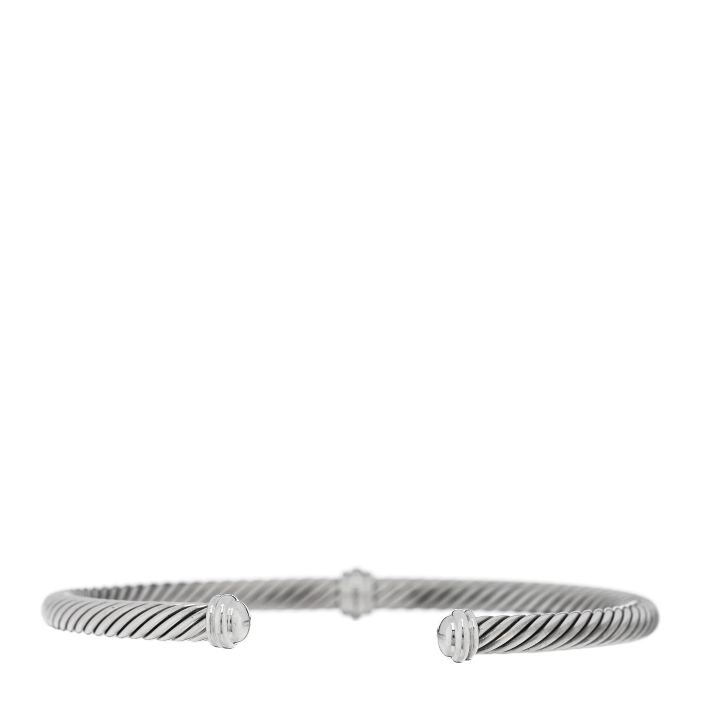 Sterling Silver Diamond 4mm Cable Classics Single Station Bracelet
