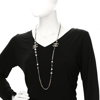Chanel Gripoix Pearl CC Long Necklace Gold 2 of 6