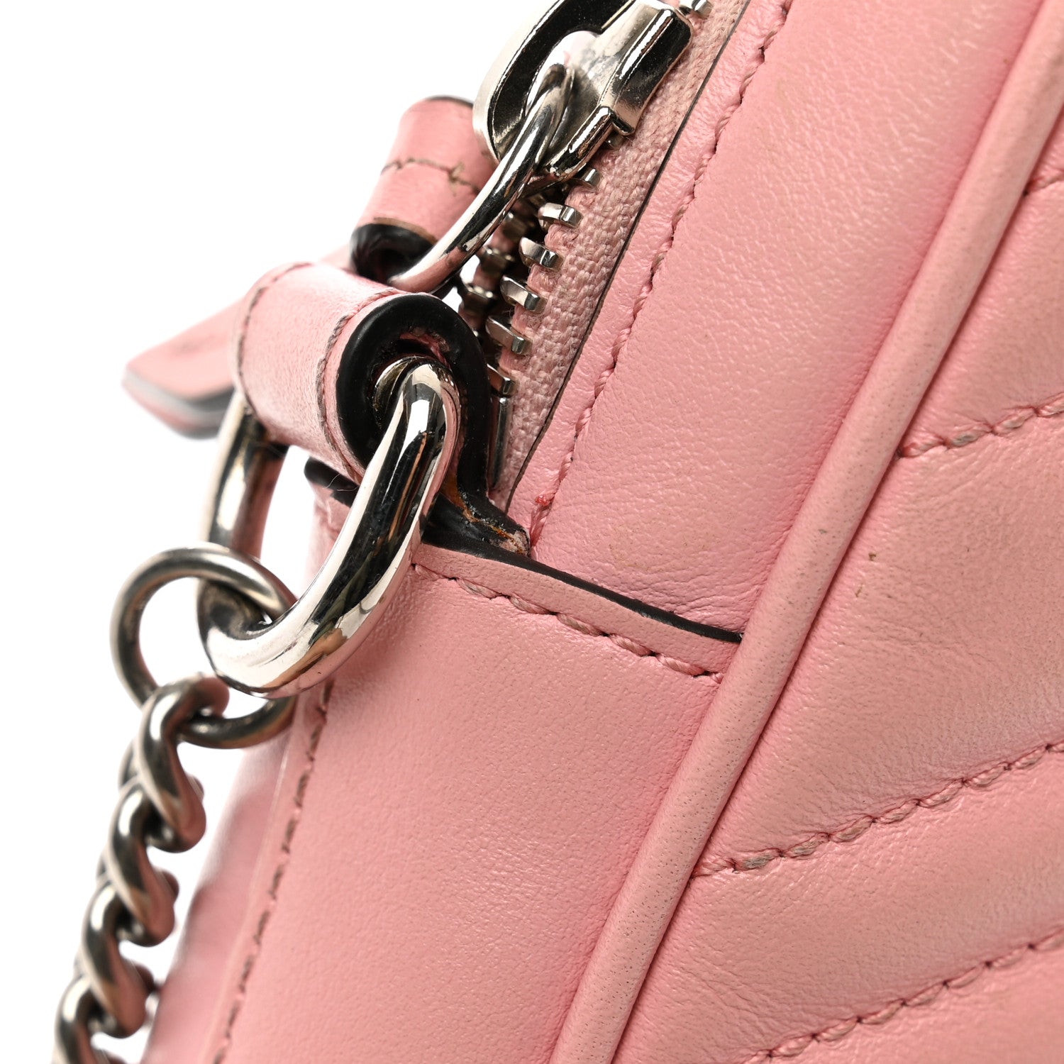 Gucci Calfskin Matelasse Mini GG Marmont Crossbody Bag Wild Rose 11 of 11