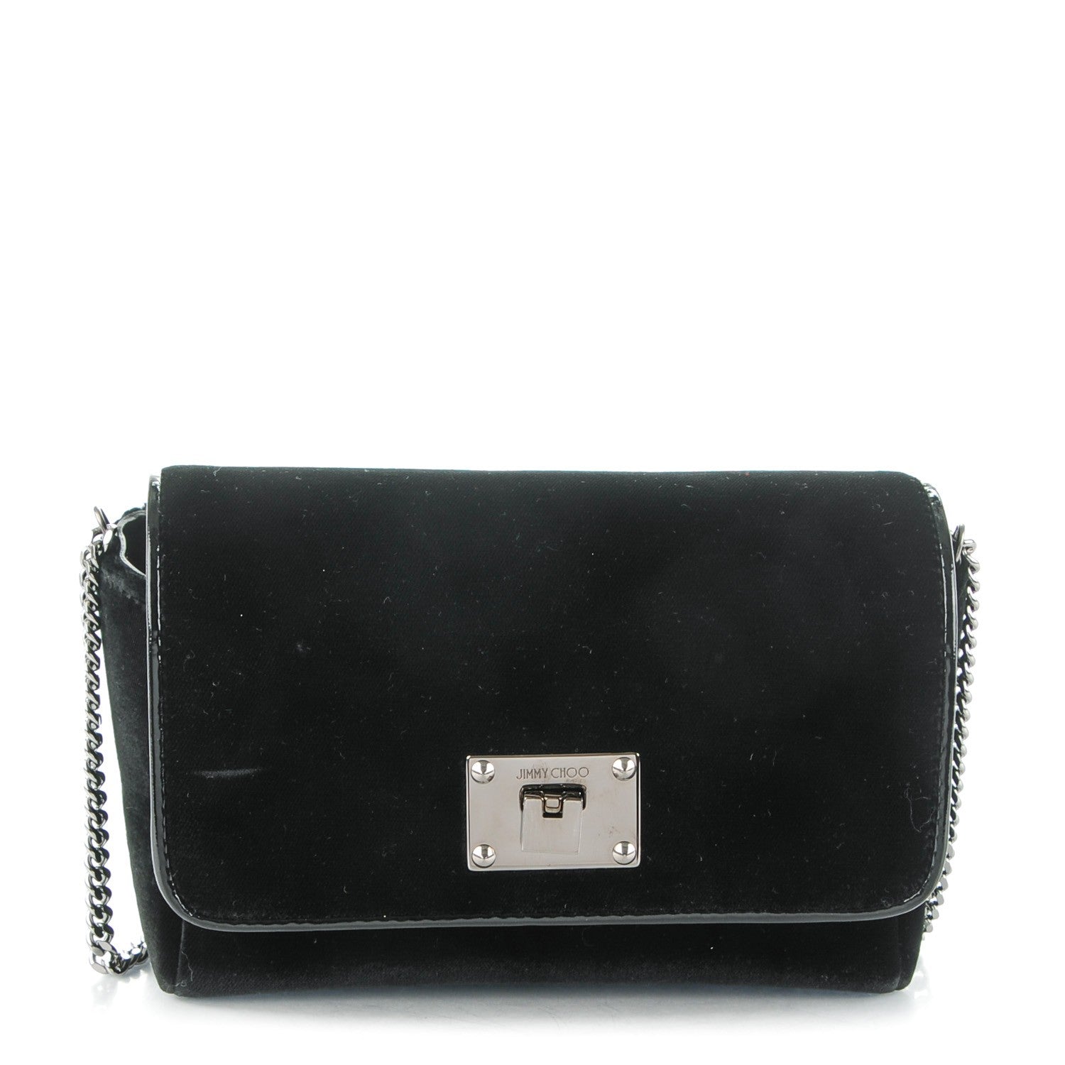 Jimmy Choo Velvet Mini Ruby Crossbody Bag Black 1 of 7