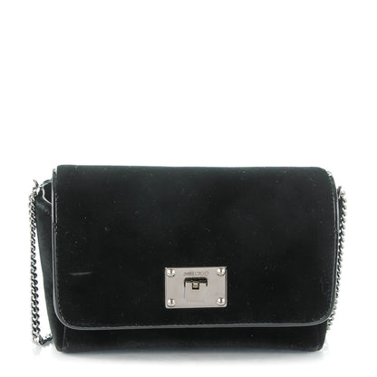 Jimmy Choo Velvet Mini Ruby Crossbody Bag Black 1 of 7