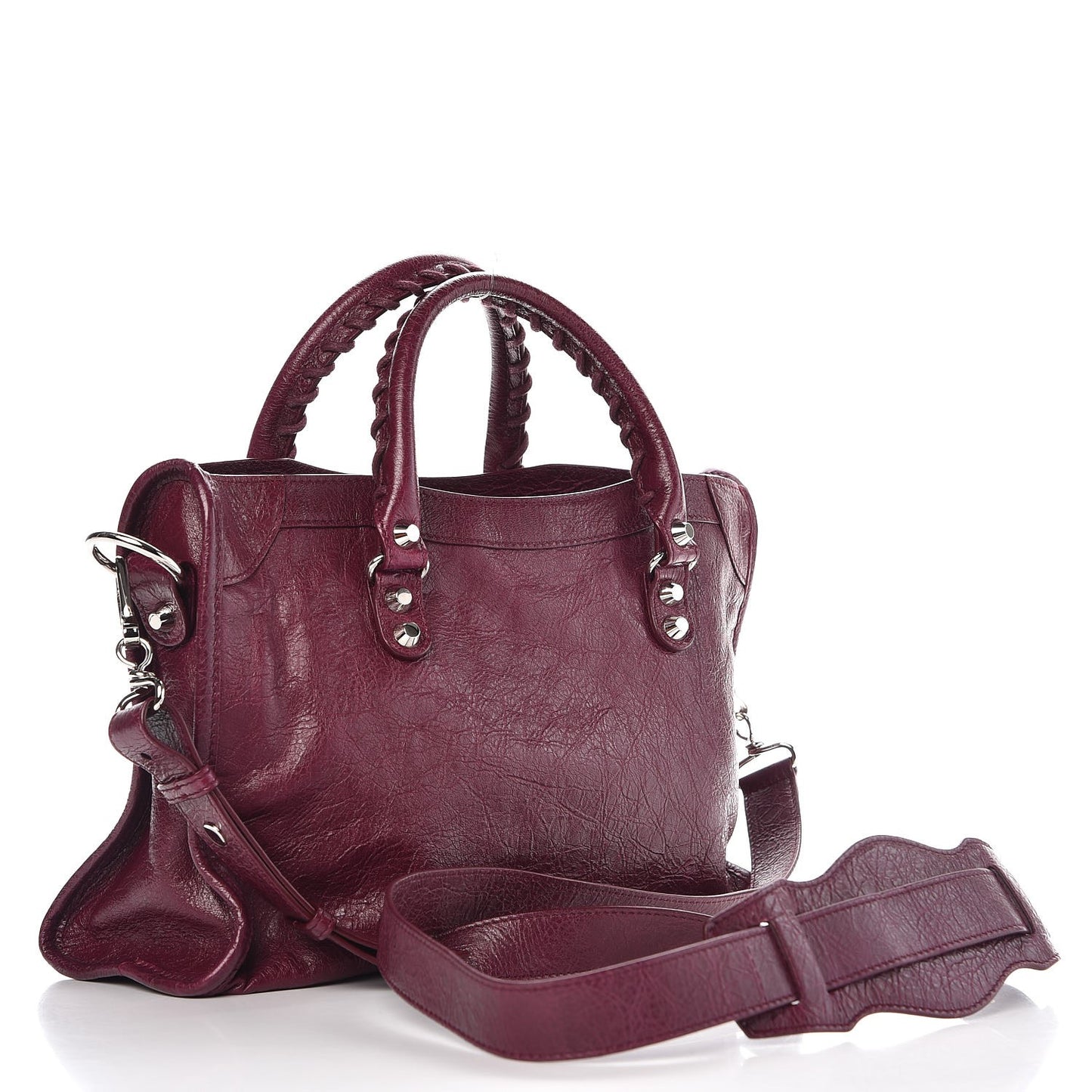 Agneau Classic Silver Hardware S City Violet Prune