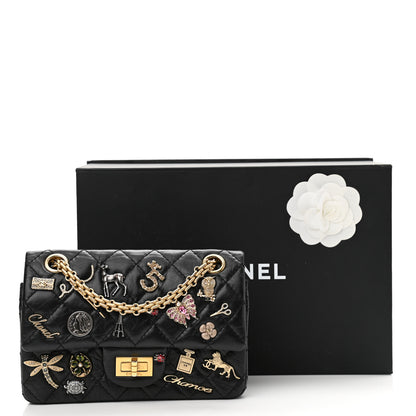 Chanel Aged Calfskin Lucky Charms 2.55 Reissue 224 Flap Black 12 of 12