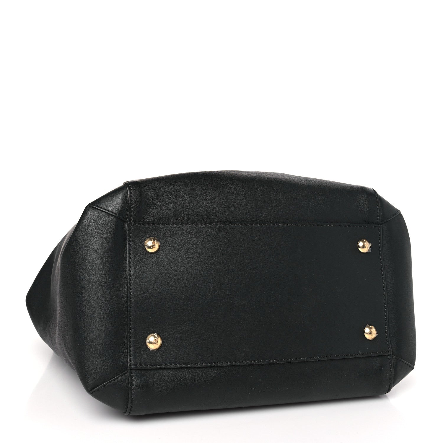 Fendi Vitello Grace King Karligraphy Chain Bucket Bag Black Bisquit 4 of 9