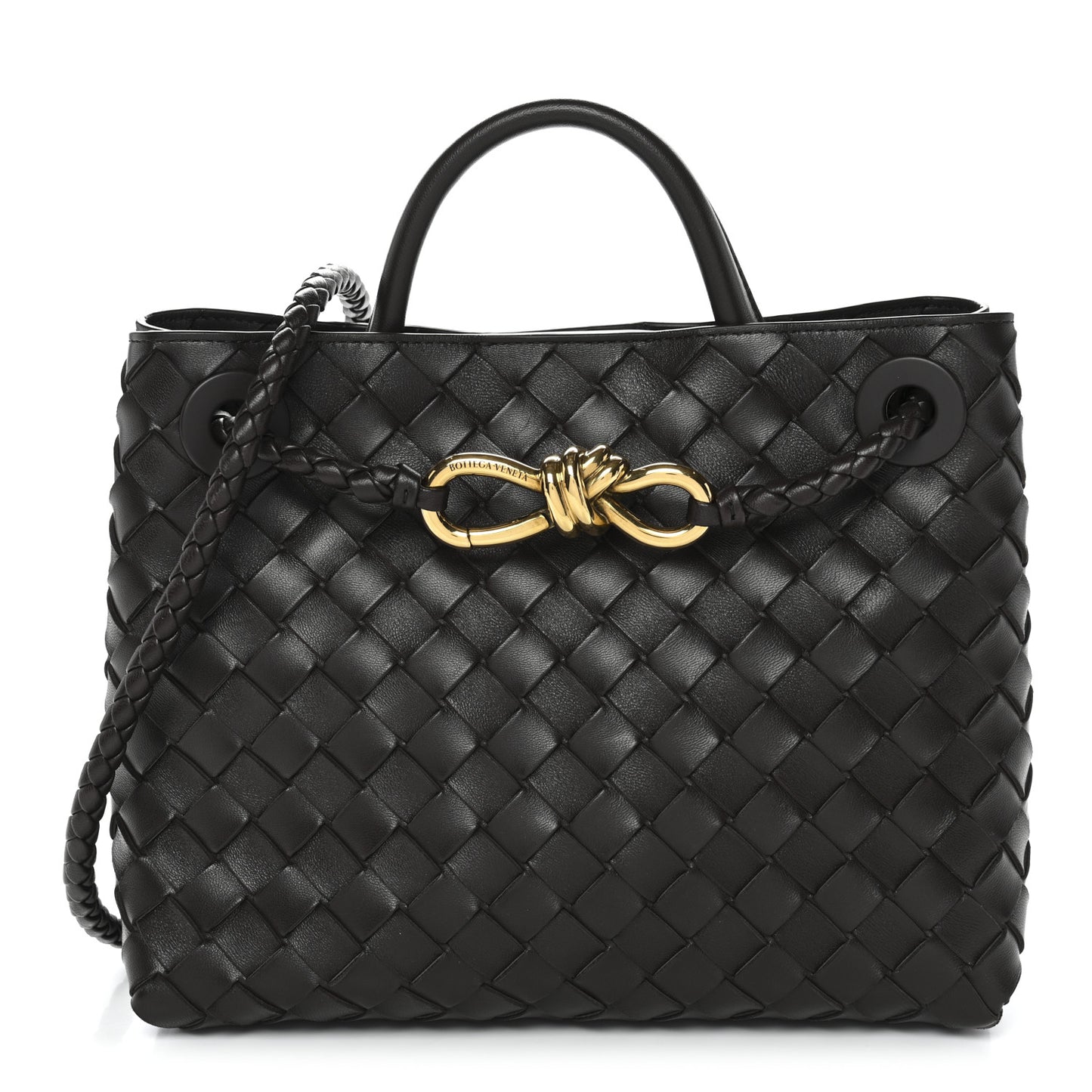 Nappa Intrecciato Small Andiamo Shoulder Bag Fondant