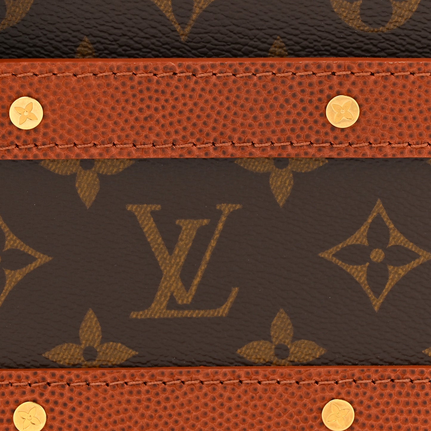 X NBA Grained Calfskin Monogram Handle Trunk Brown