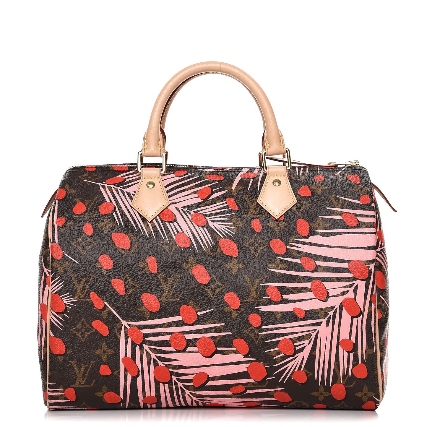 Monogram Jungle Dots Speedy 30 Sugar Pink Poppy