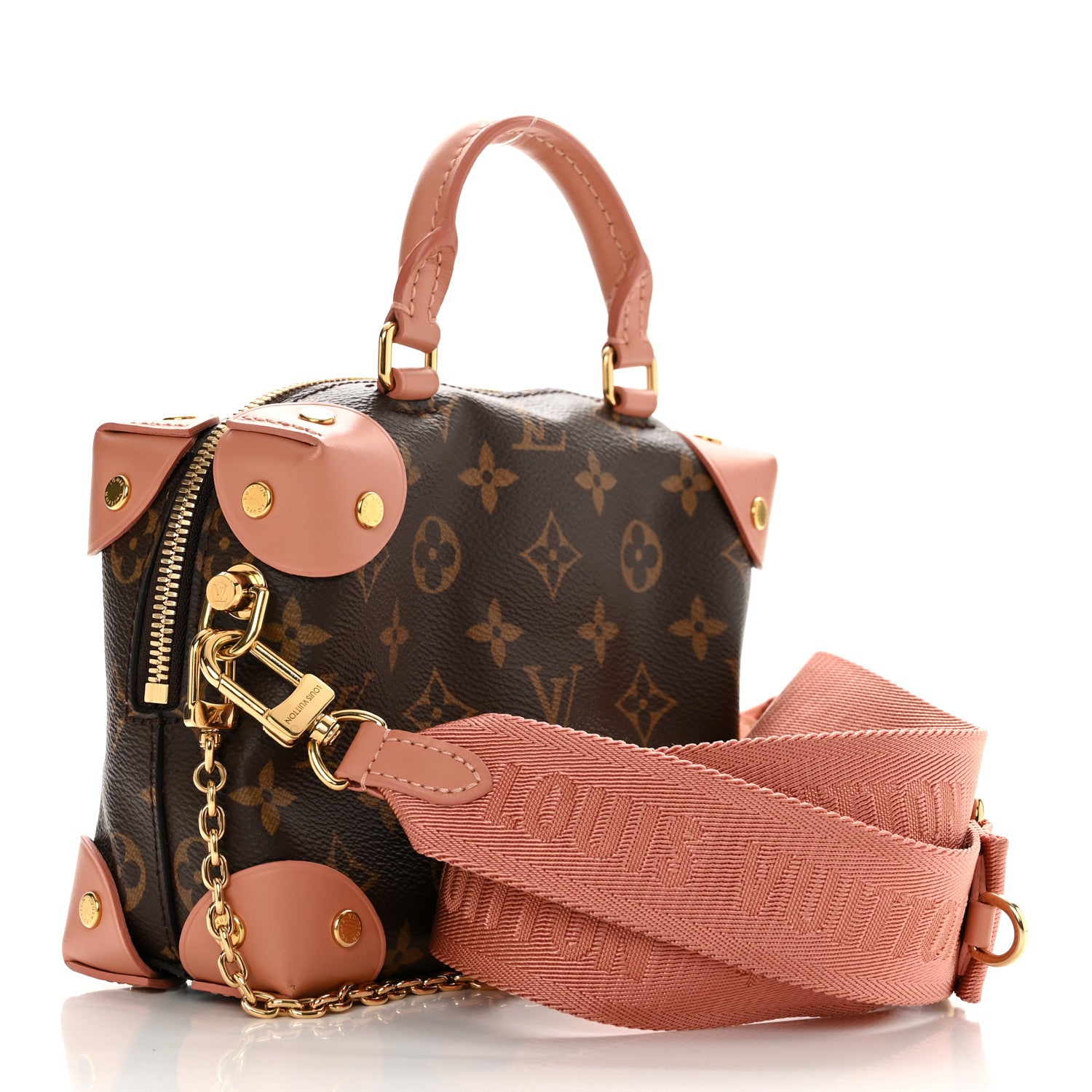 Louis Vuitton Monogram Petite Malle Souple Peach 3 of 10