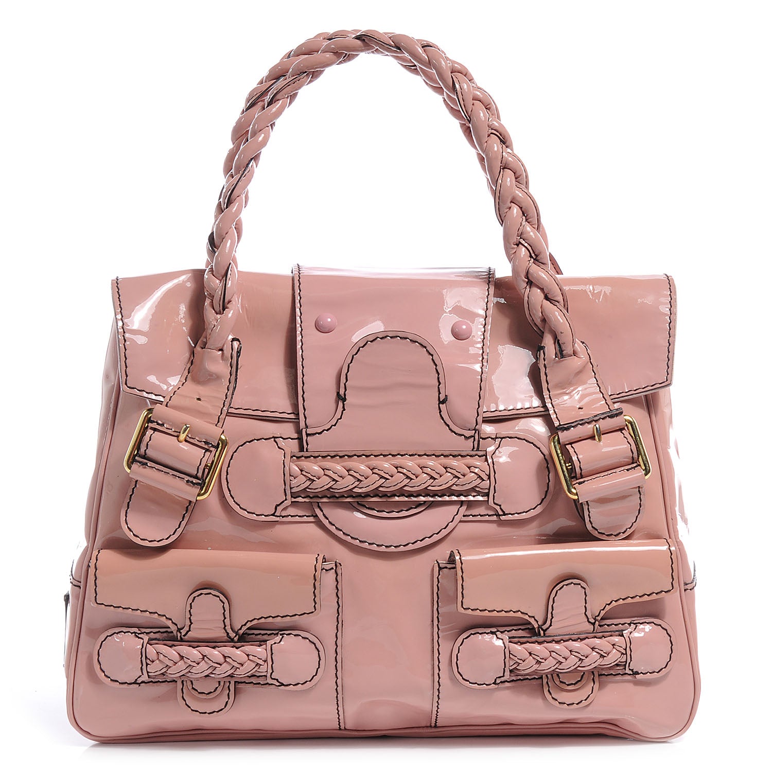 Valentino Garavani Patent Large Histoire Pink 1 of 10
