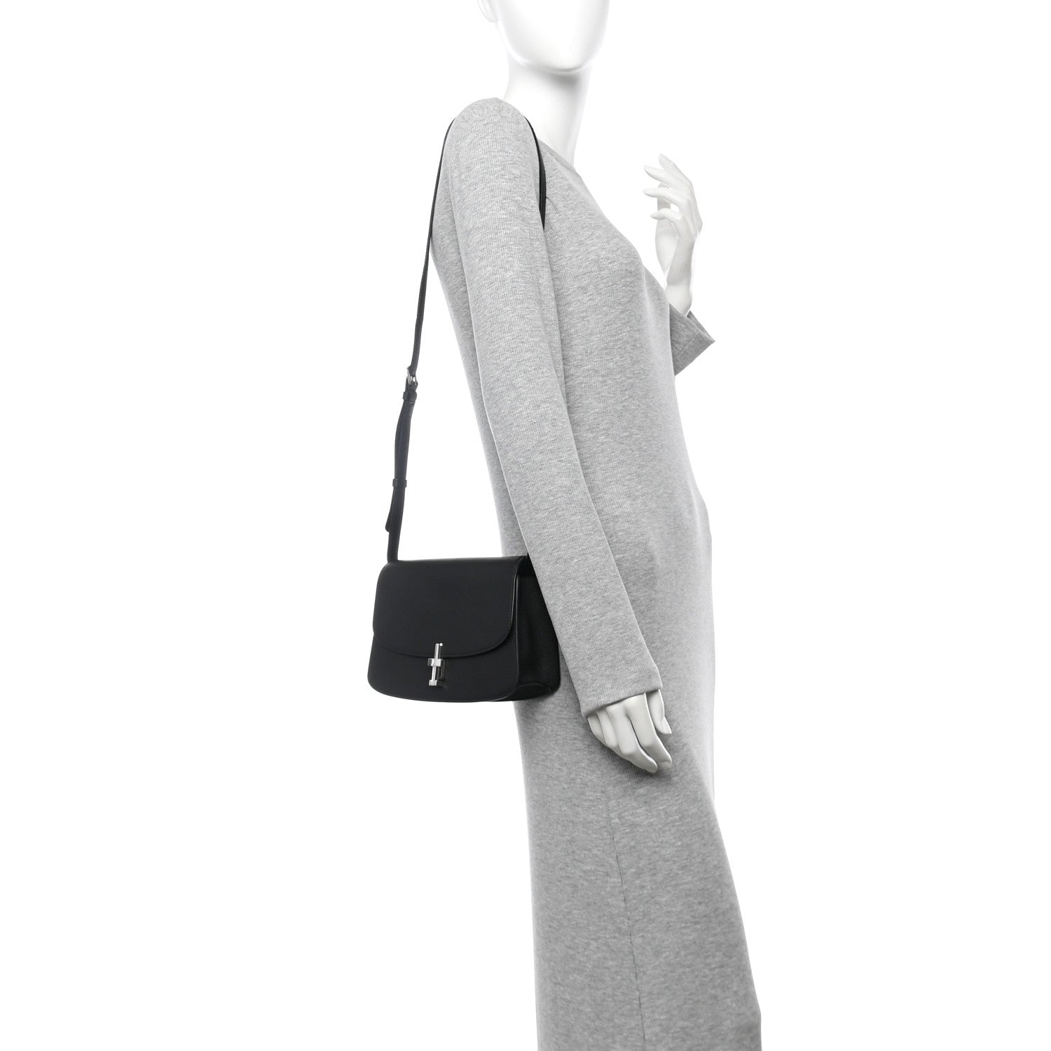 The Row Stamped Saddle Calfskin The Sofia 8.75 Crossbody Black 2 of 11