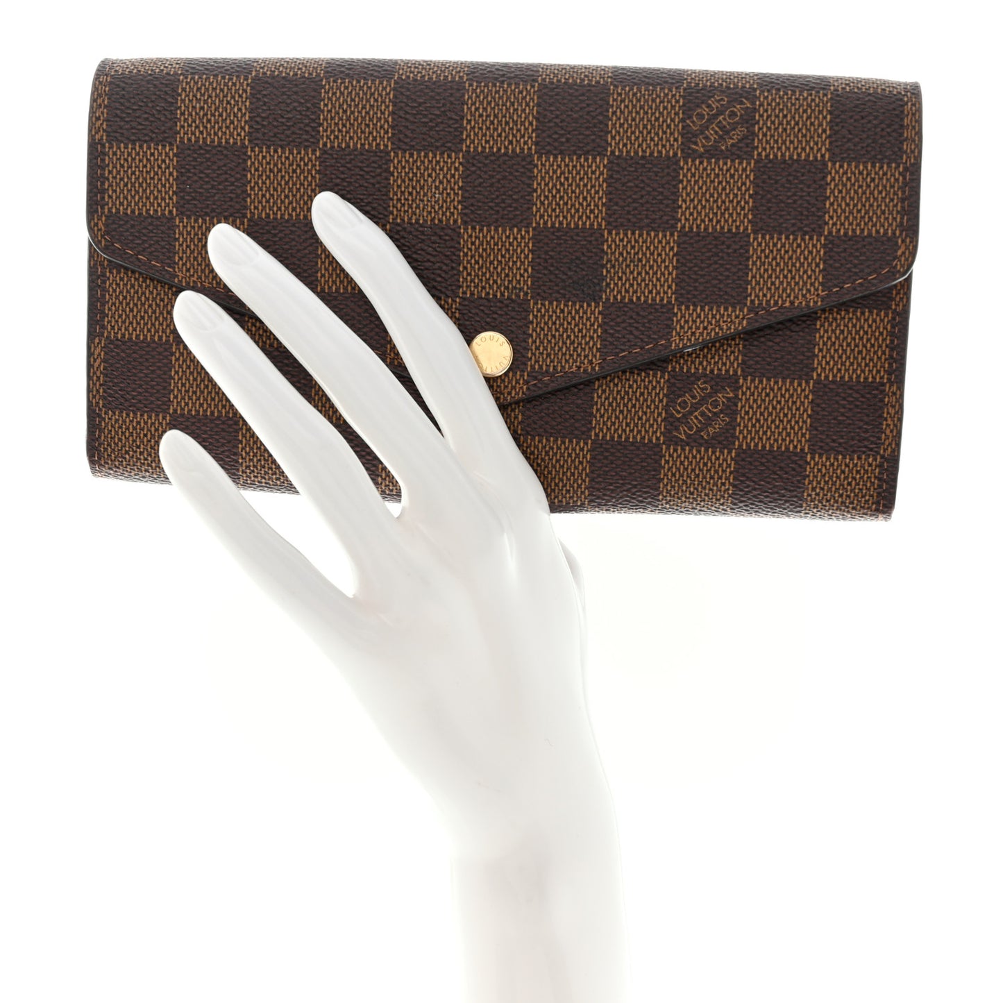 Damier Ebene Sarah Wallet NM Rose Ballerine