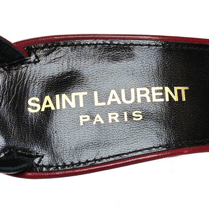 Saint Laurent Calfskin Kristen 95 Sandal Heels 36 Red Multicolor 7 of 9