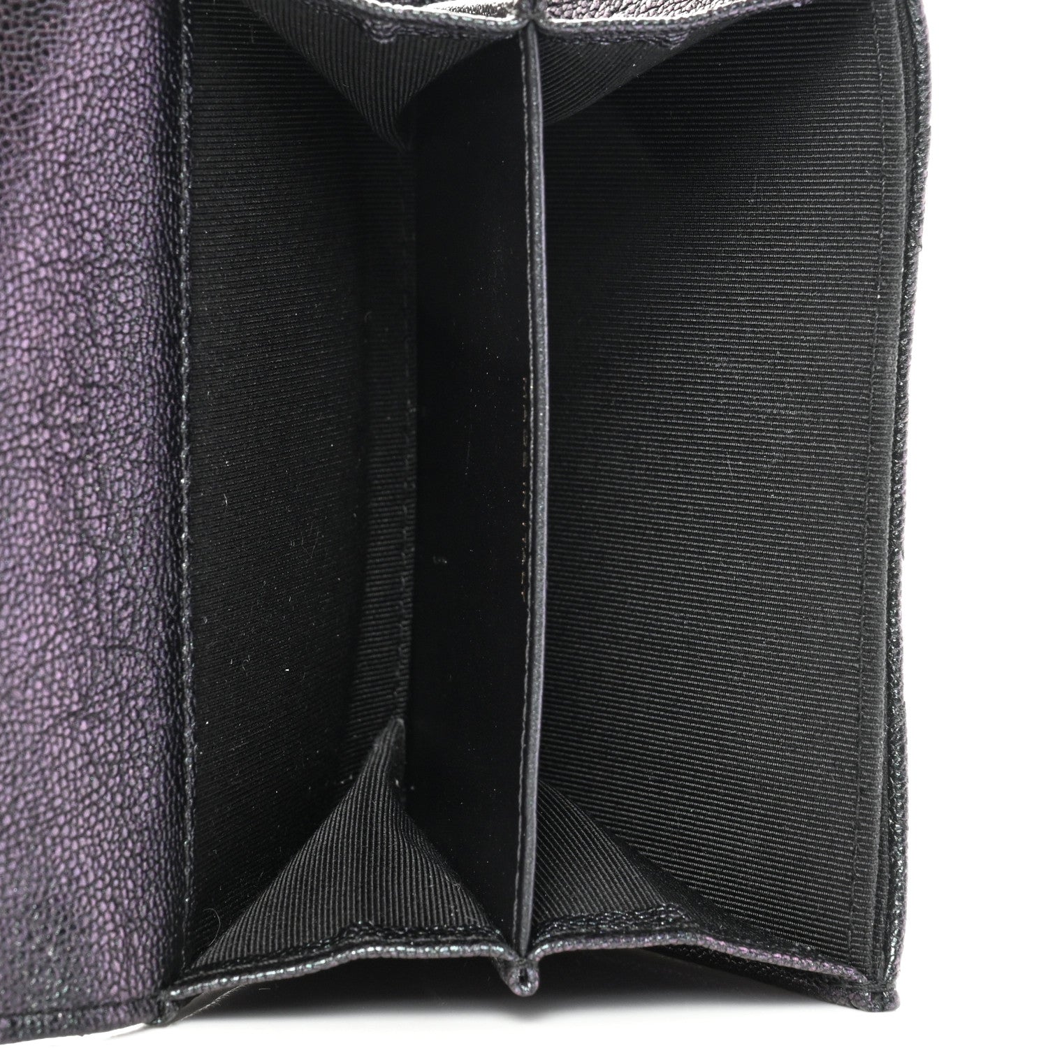 Chanel Iridescent Caviar Quilted Flap Card Holder Wallet Black 5 of 10