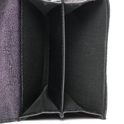 Chanel Iridescent Caviar Quilted Flap Card Holder Wallet Black 5 of 10