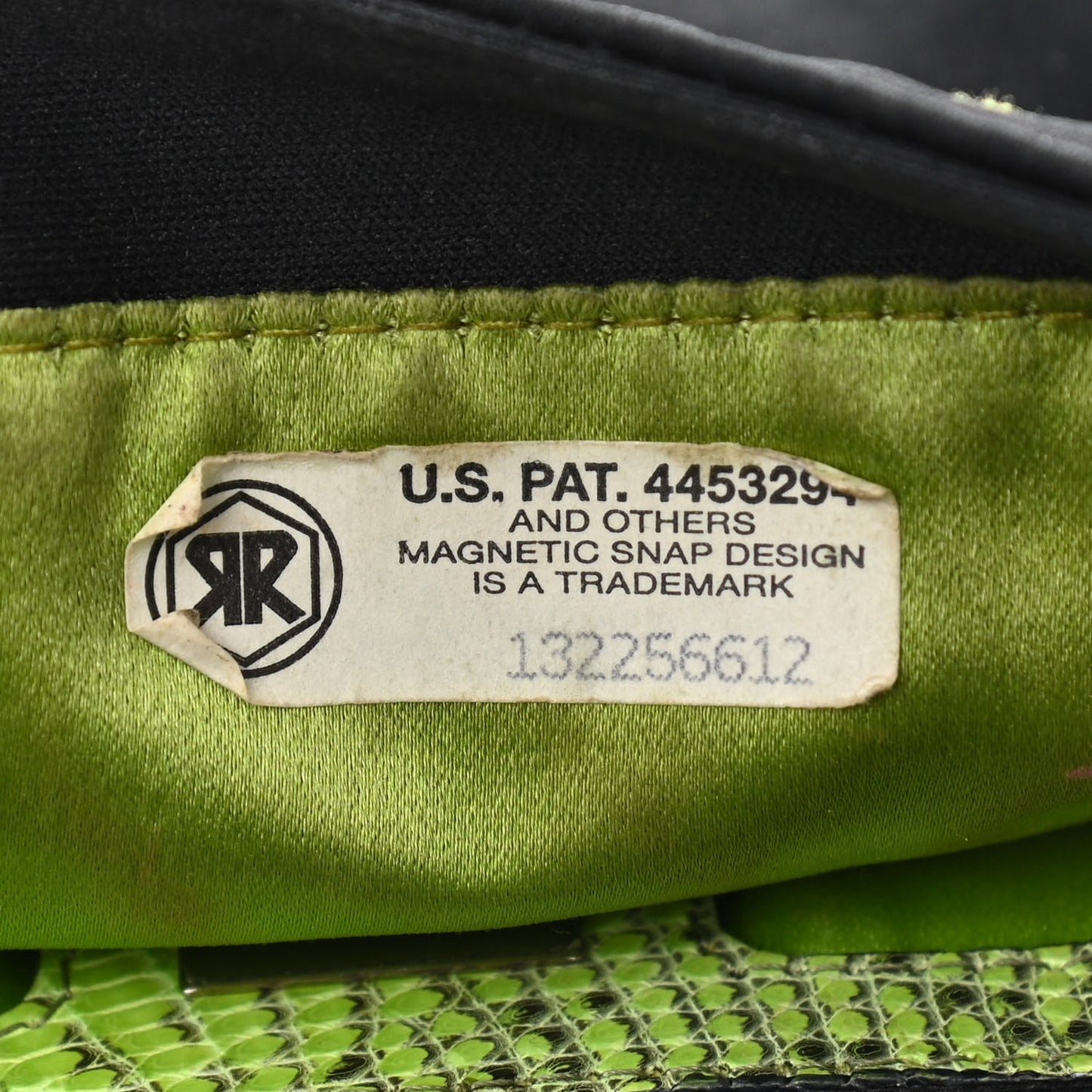 Canvas Lizard Embroidered Flower Baguette Black Multicolor