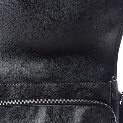 Prada Saffiano Messenger Satchel Black 9 of 9