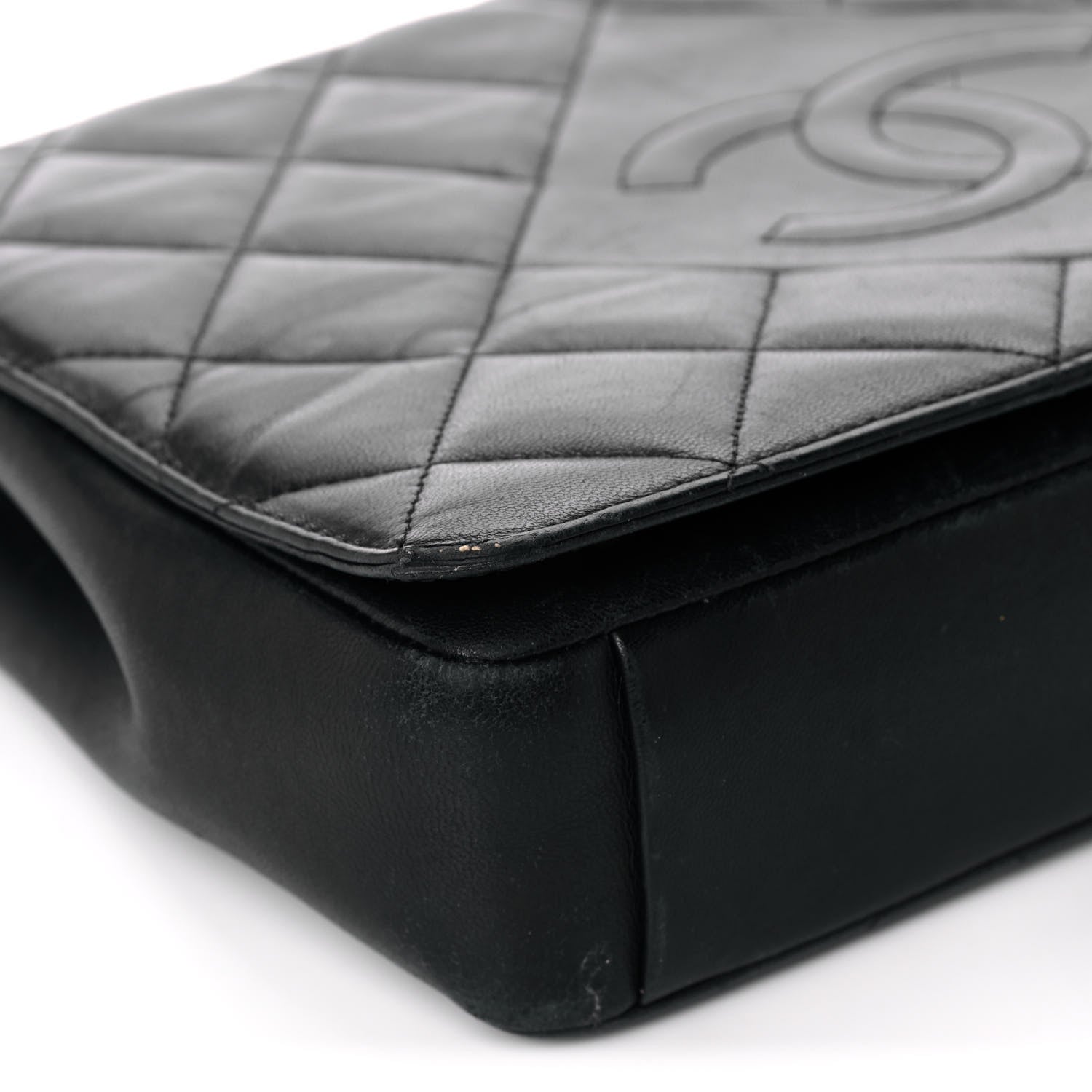 Chanel Lambskin Quilted Medium Diamond CC Flap Black 10 of 15