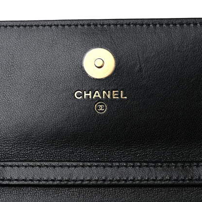 Chanel Lambskin Quilted Chanel 19 Clutch With Chain Black 6 of 10