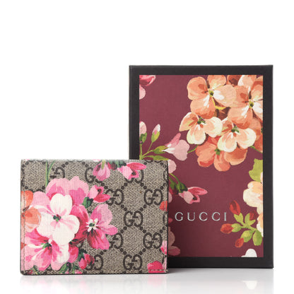 Gucci GG Supreme Monogram Blooms Card Case Beige Multicolor Dry Rose 8 of 8