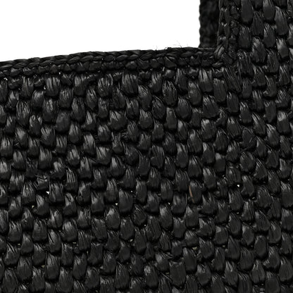 Loewe Raffia Small Paula's Ibiza Logo Tote Black White 7 of 10