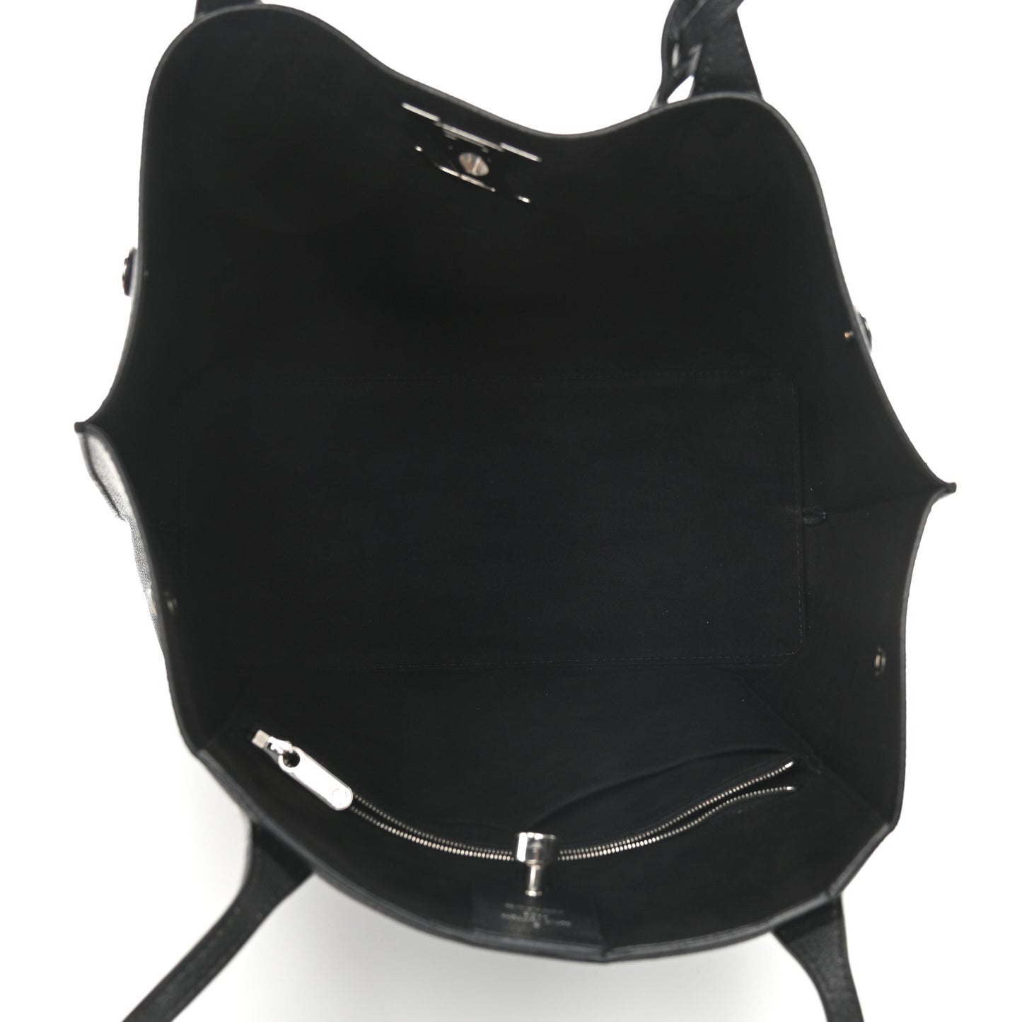 Calfskin Lockme Go Tote Black