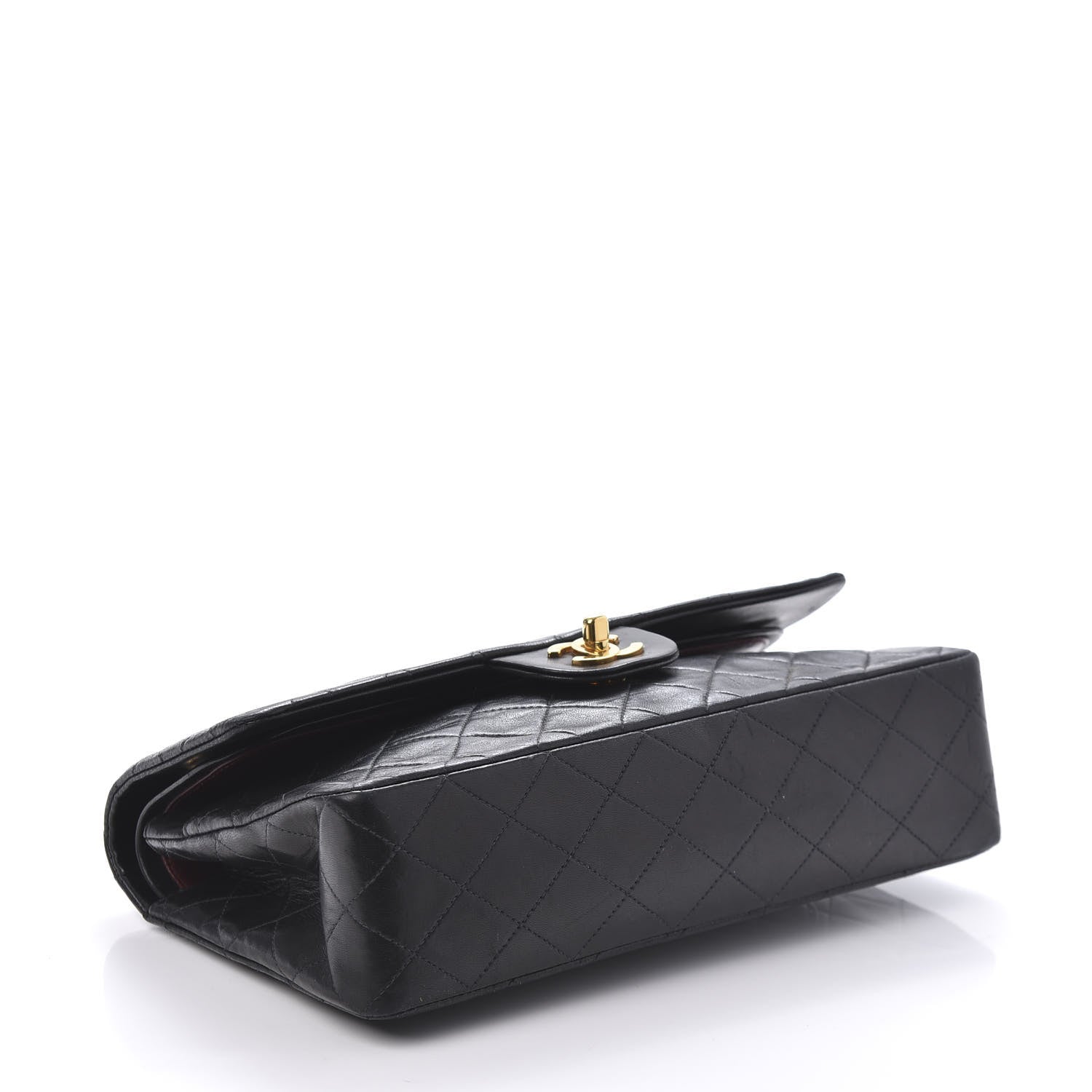 Chanel Lambskin Quilted Medium Double Flap Black 7 of 13