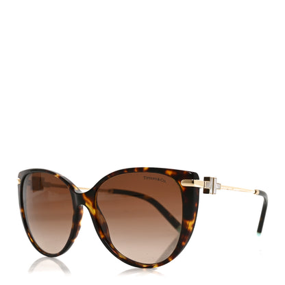 Tiffany Acetate Metal Mother of Pearl T Wire Sunglasses TF4178 Havana Brown 1 of 7