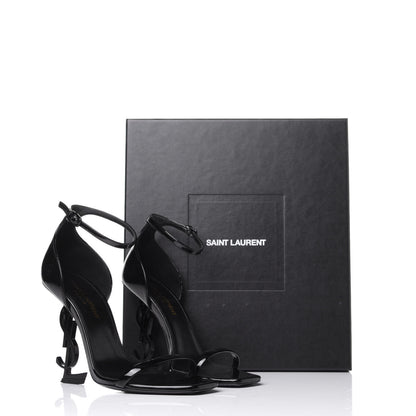 Saint Laurent Patent Calfskin Opyum 110 Sandals 36 Black 11 of 11