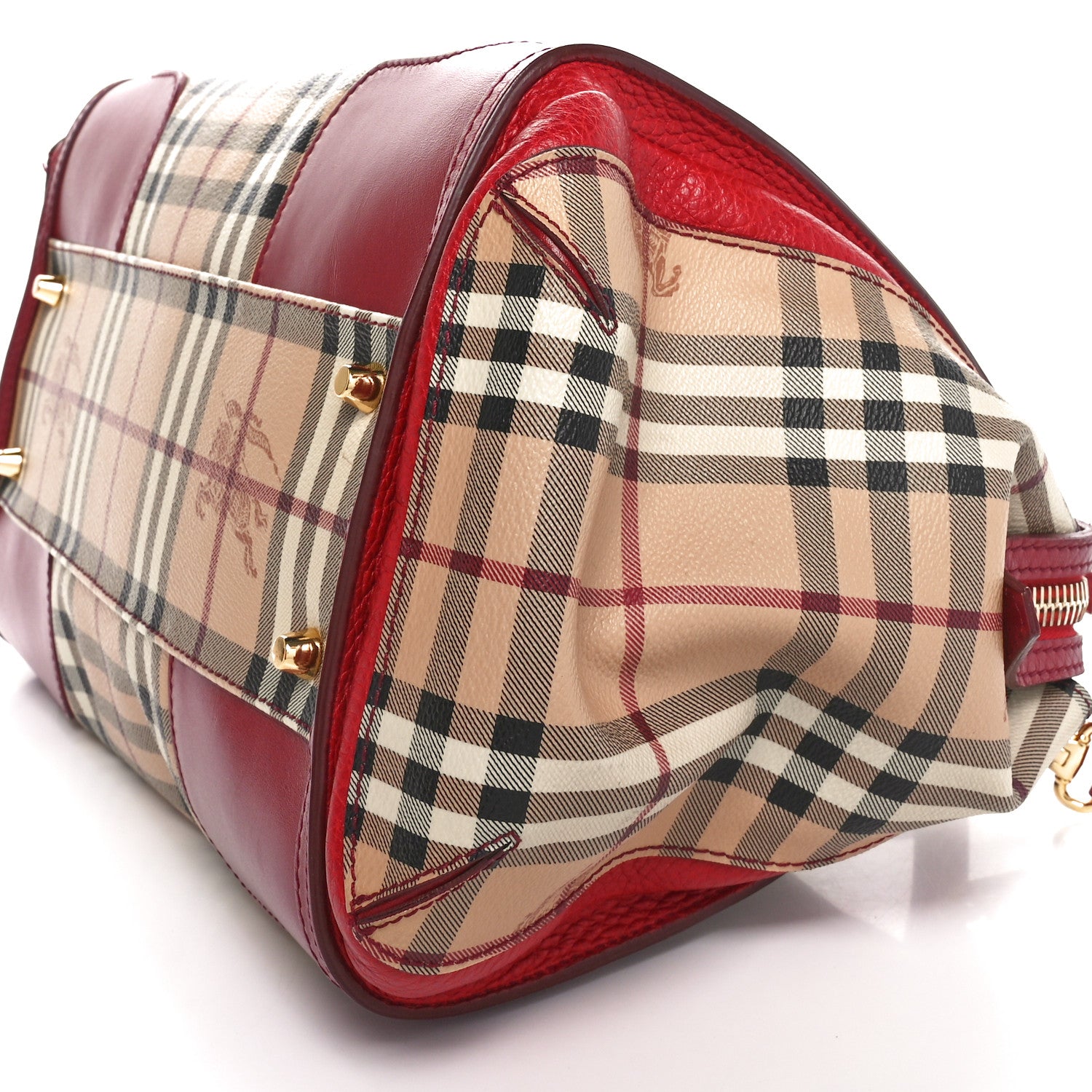 Burberry Haymarket Check Colours Small Gladstone Military Red 10 of 10