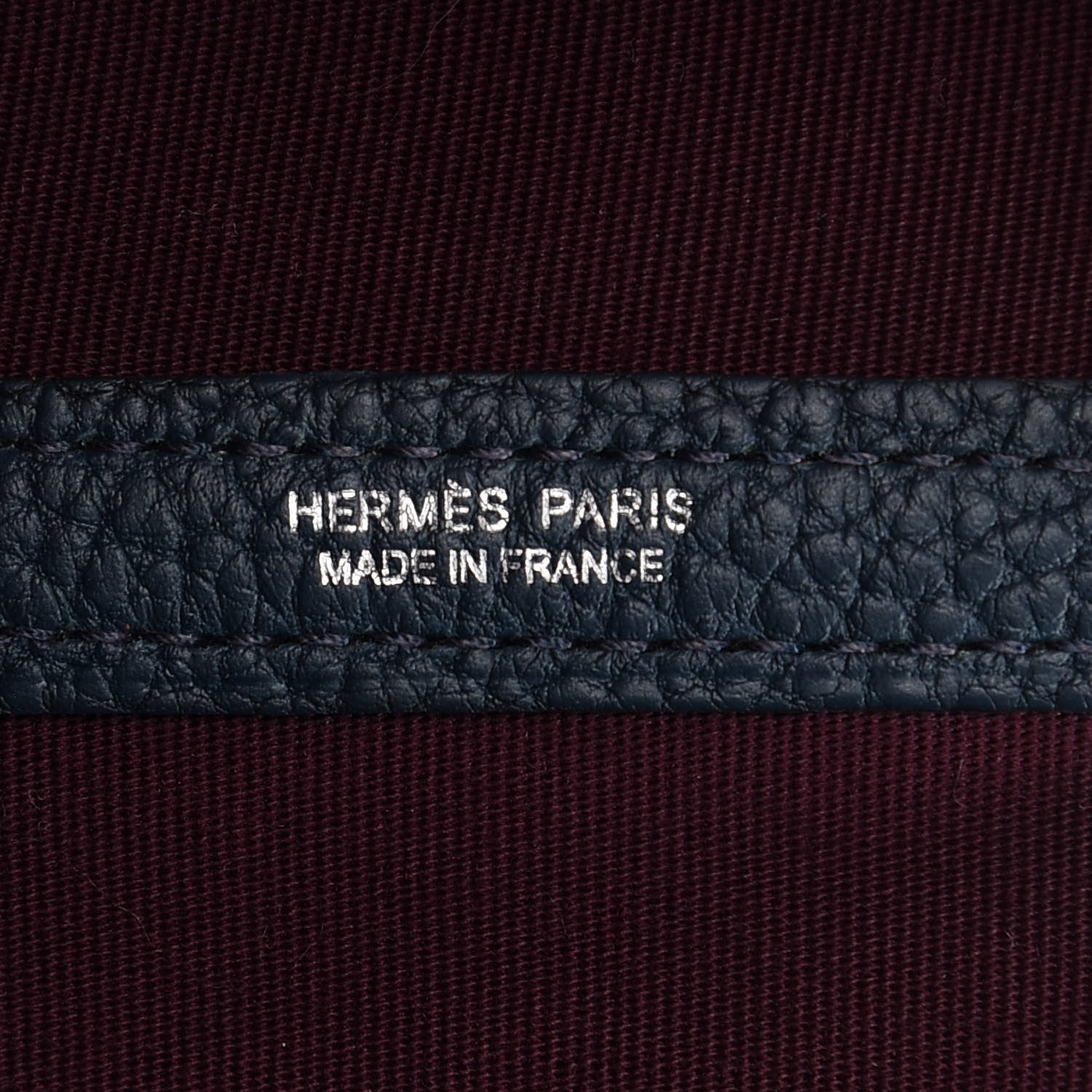 Hermes Toile Officier Negonda Garden Party 36 MM Prune Bleu de Prusse 6 of 11