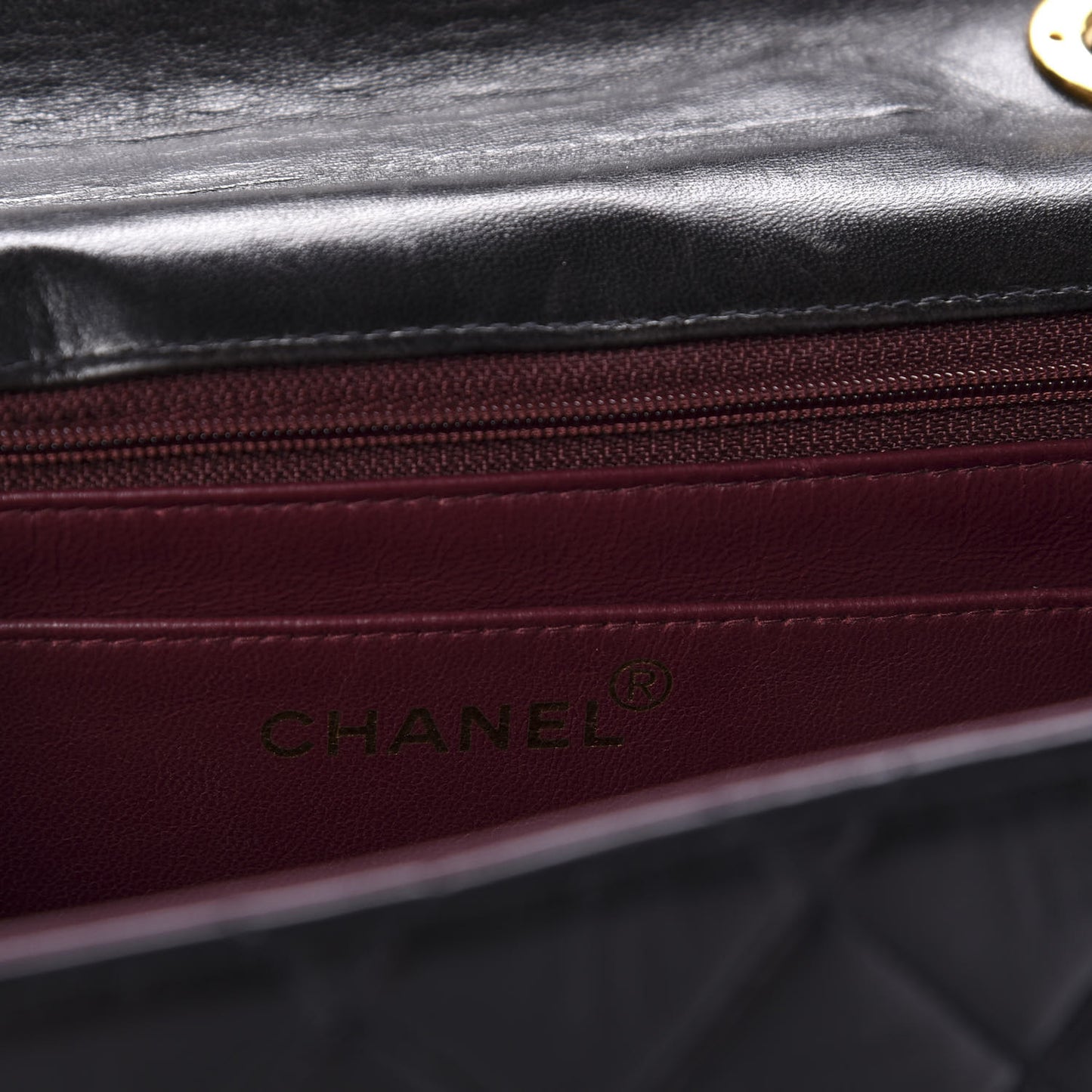 Lambskin Quilted XL Jumbo Single Flap Black