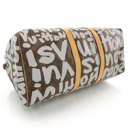Louis Vuitton Graffiti Keepall 50 Silver 3 of 6