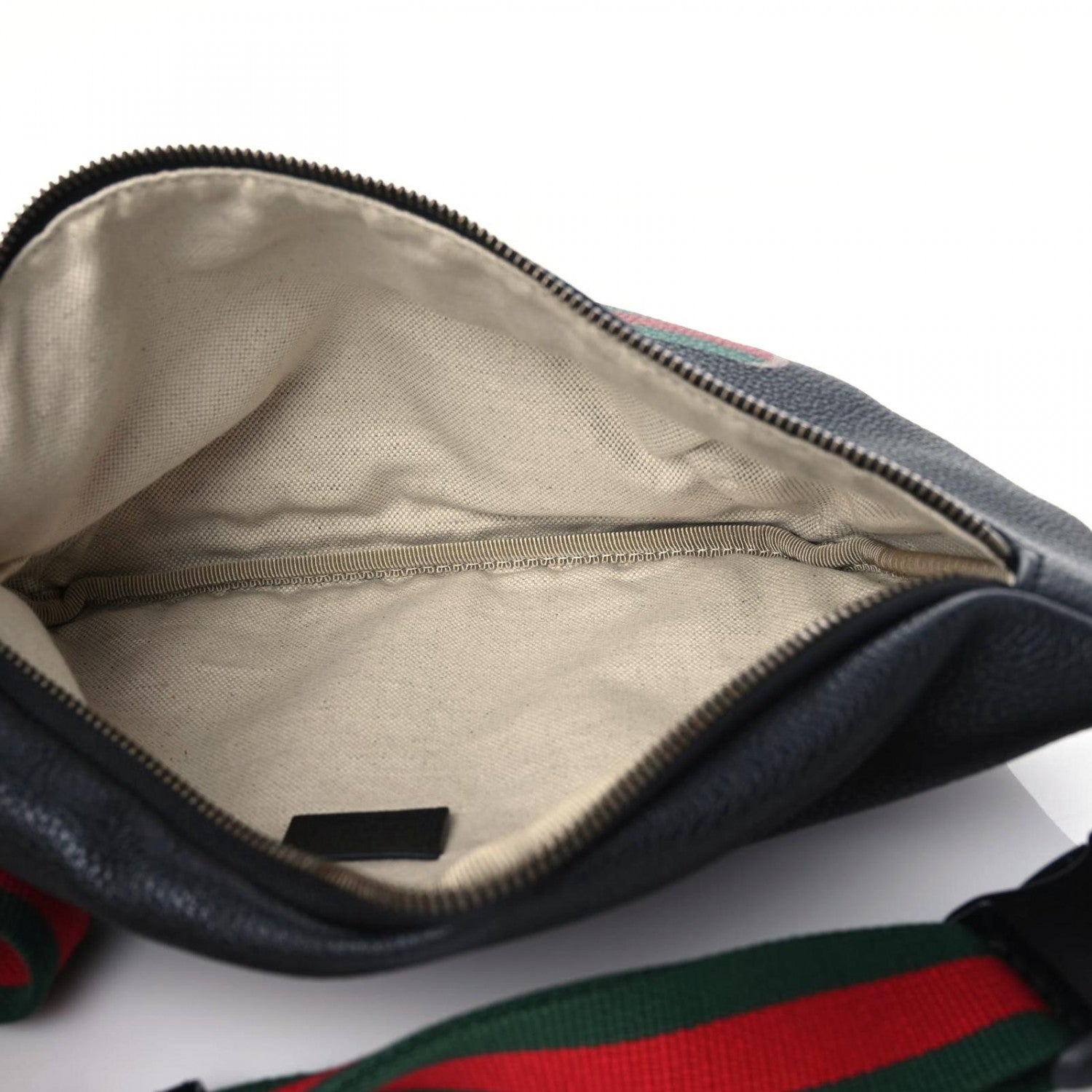 Gucci Grained Calfskin Logo Belt Bag Black 7 of 10