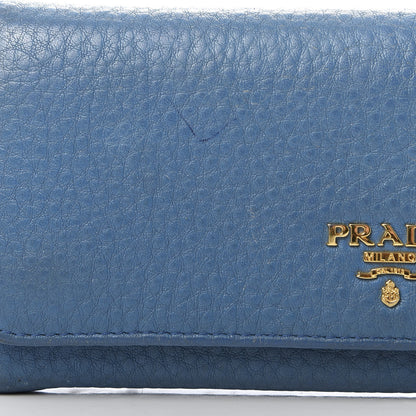 Prada Vitello Phenix Continental Flap Wallet Cobalto 9 of 9