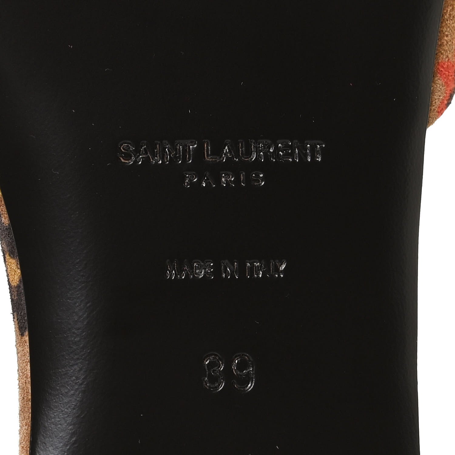 Saint Laurent Bianca Floral Suede Slide Sandals 39 Beige Multicolor 8 of 10
