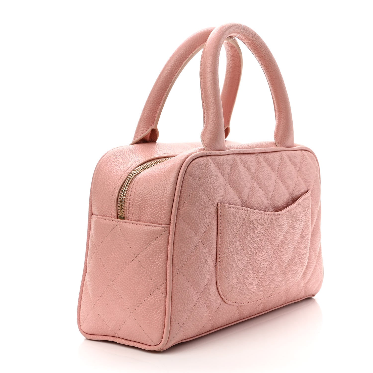 Chanel Caviar Quilted Small Bowler Pink 3 of 12