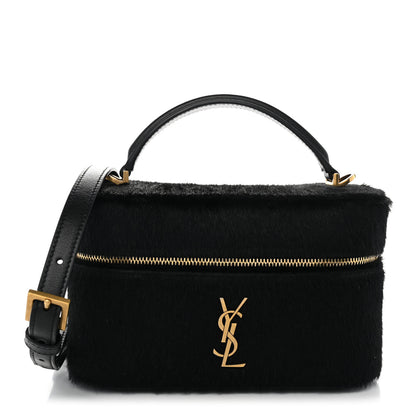 Saint Laurent Pony Hair Mini Gaby Vanity Case Black 1 of 10