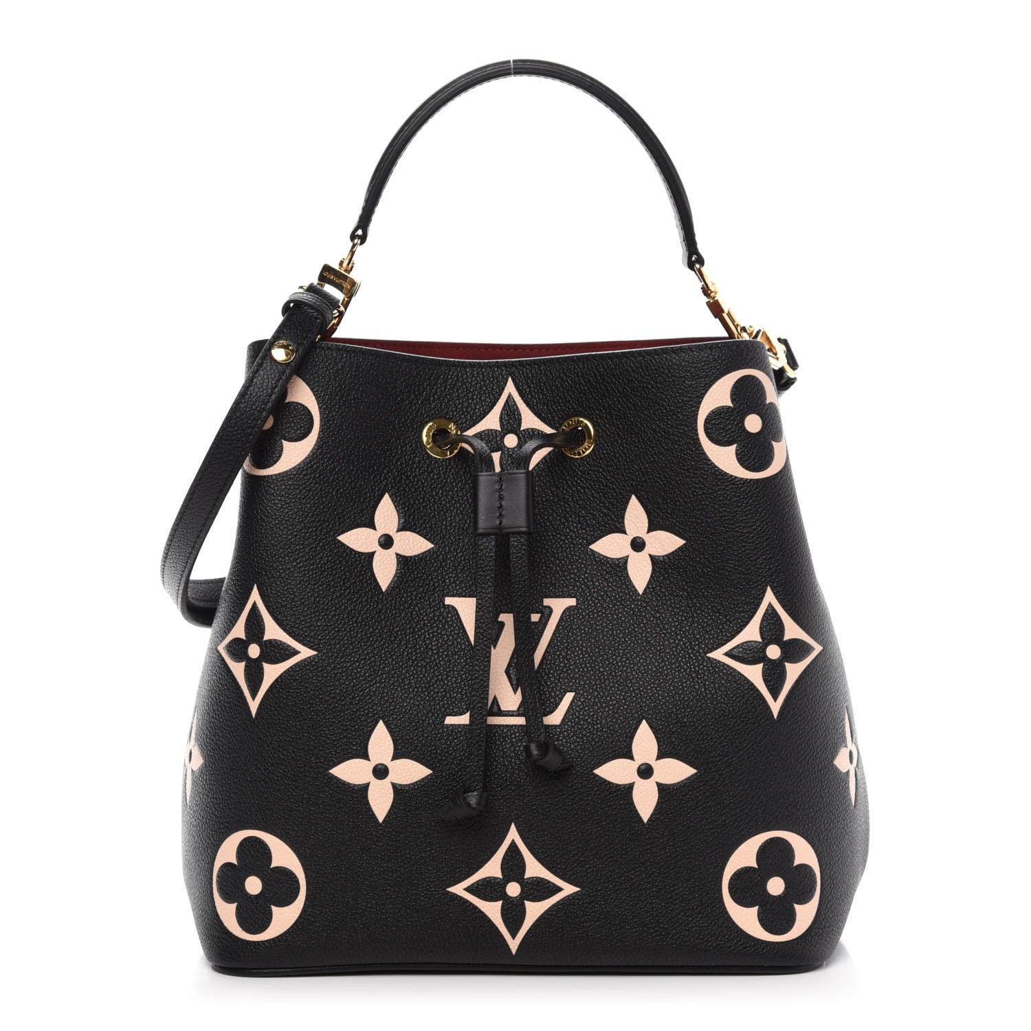 Louis Vuitton Empreinte Monogram Giant Neonoe MM Black Beige 4 of 13