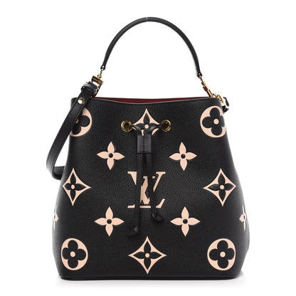 Louis Vuitton Empreinte Monogram Giant Neonoe MM Black Beige 4 of 13