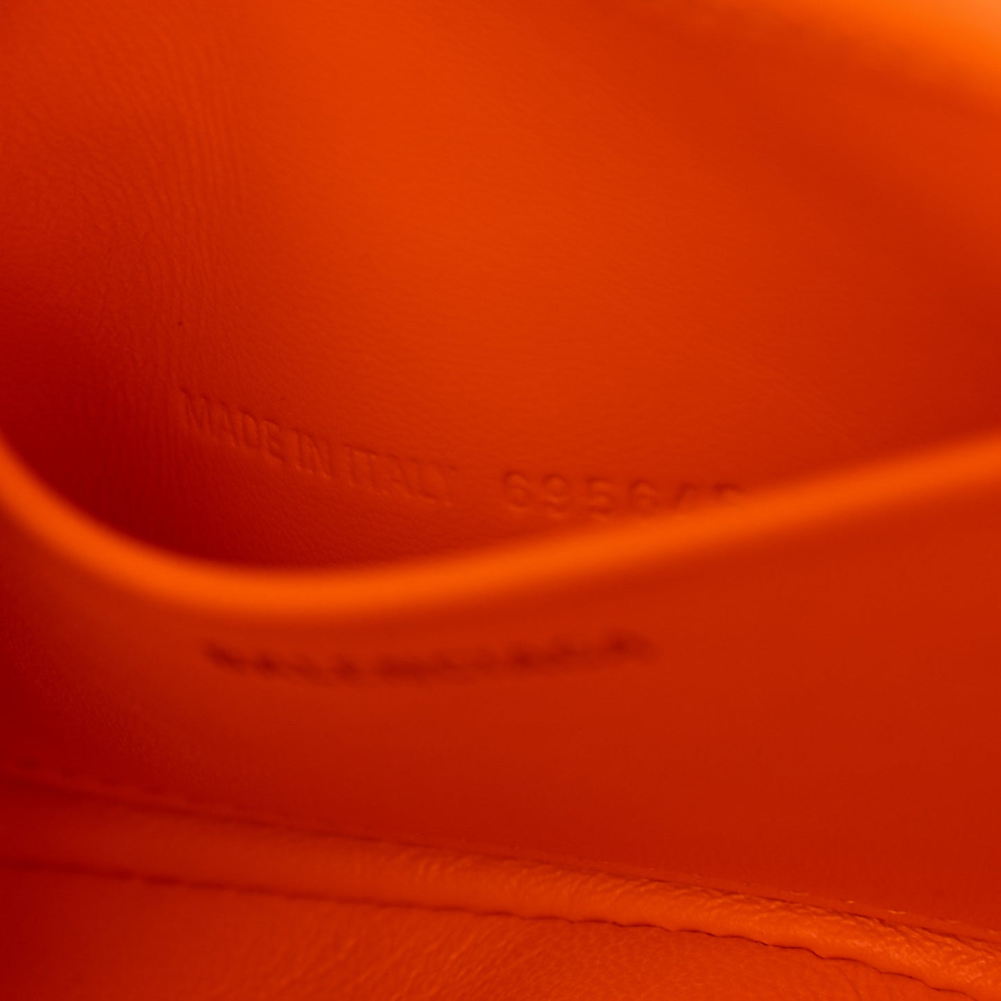 Shiny Super Supple Calfskin Crocodile Embossed Small XX Flap Stretch Bag Pop Orange