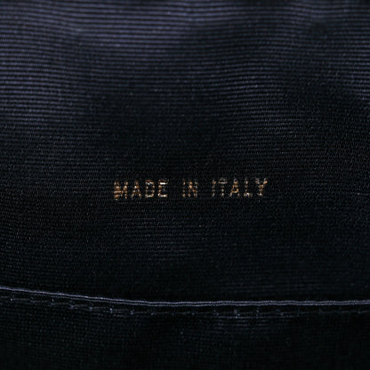 Chanel Lambskin Straw Basket Top Handle Bag Navy 7 of 15