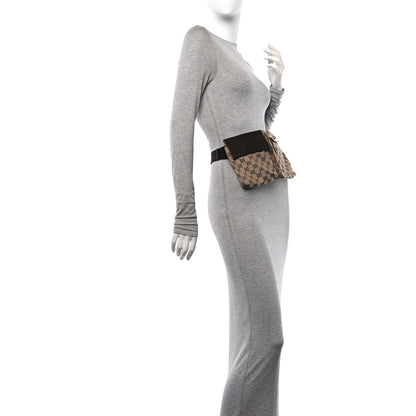 Gucci GG Monogram Double Pocket Belt Bag Dark Brown 2 of 10