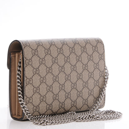 Gucci GG Supreme Monogram Mini Dionysus Chain Wallet Beige Taupe 3 of 8