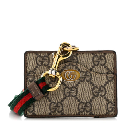 Gucci GG Supreme Monogram Ophidia ID Holder Beige Ebony New Acero 1 of 8