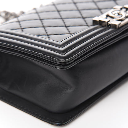 Chanel Lambskin Stitch Quilted Medium Boy Flap Black 10 of 14